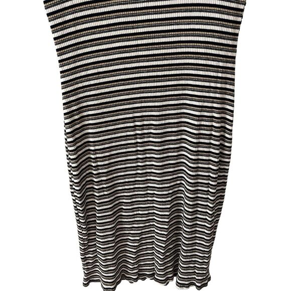 ModCloth Plus 1X Bodycon Mini Dress Striped Short Sleeve Blue White Beige - Picture 10 of 10